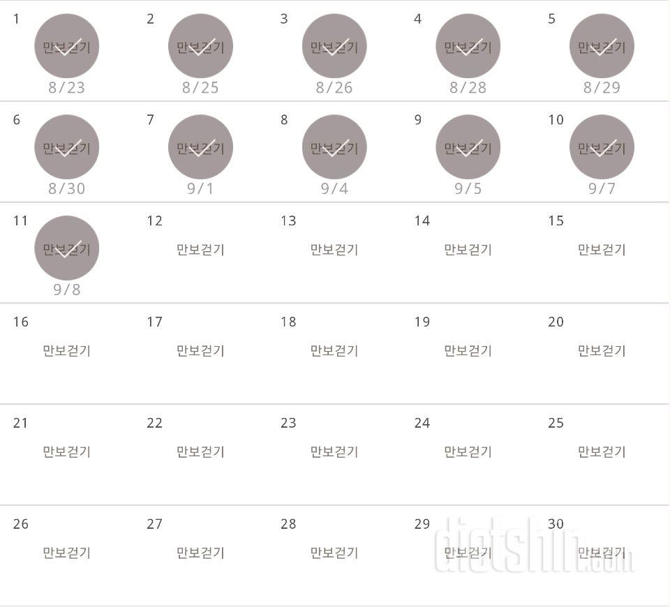 30일 만보 걷기 11일차 성공!