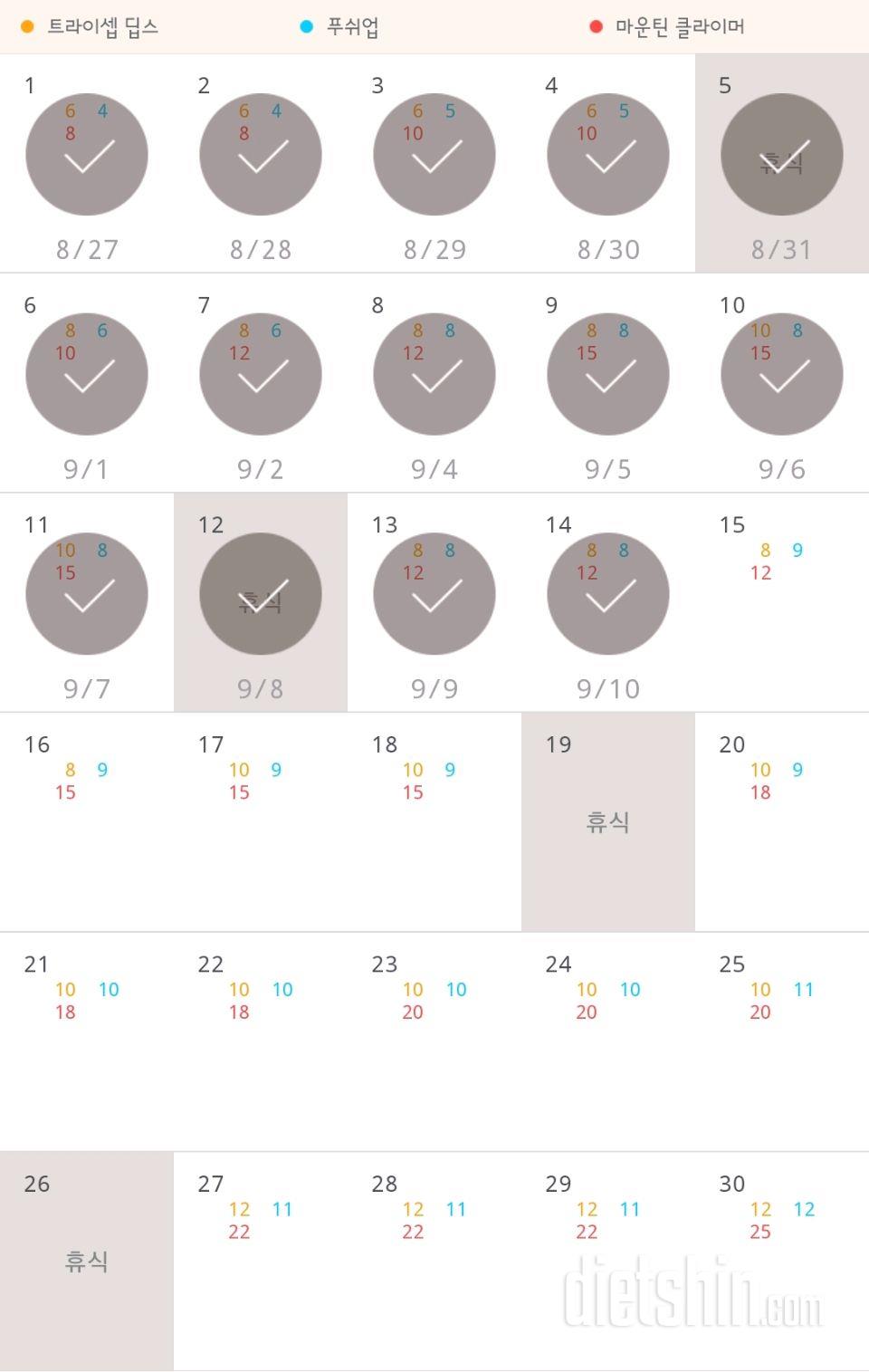 30일 슬림한 팔 44일차 성공!