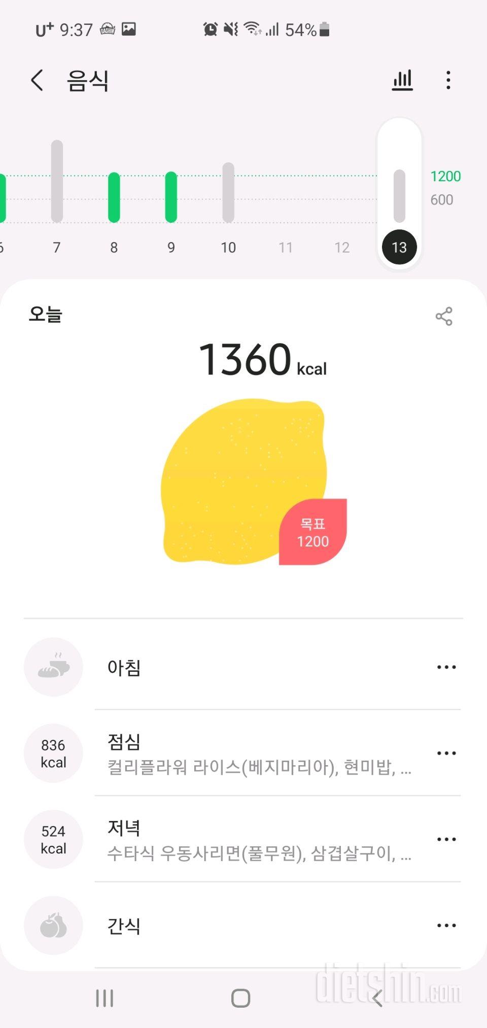 9월 13일 식단일기