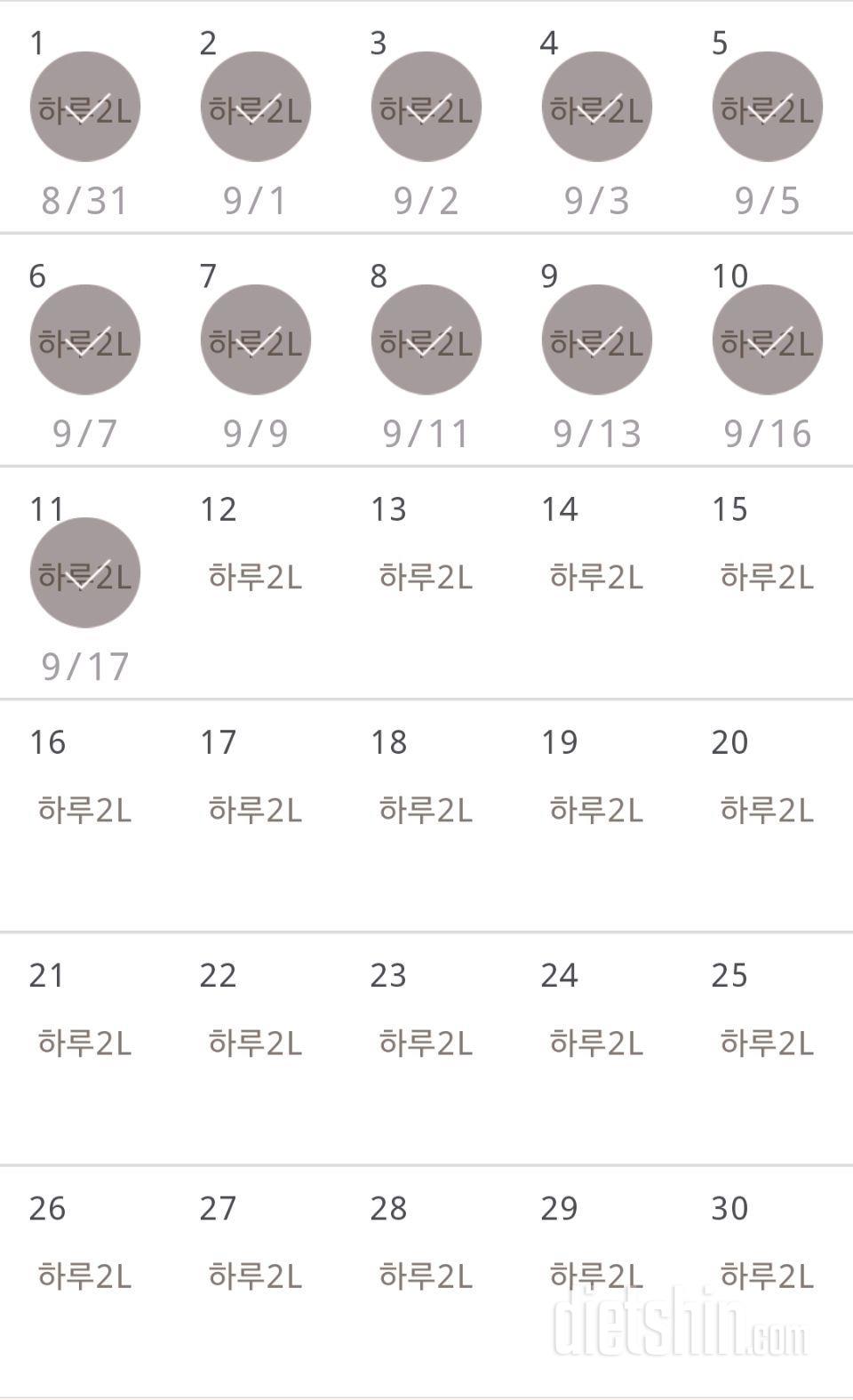 30일 하루 2L 물마시기 41일차 성공!