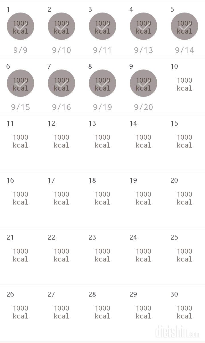 30일 1,000kcal 식단 39일차 성공!