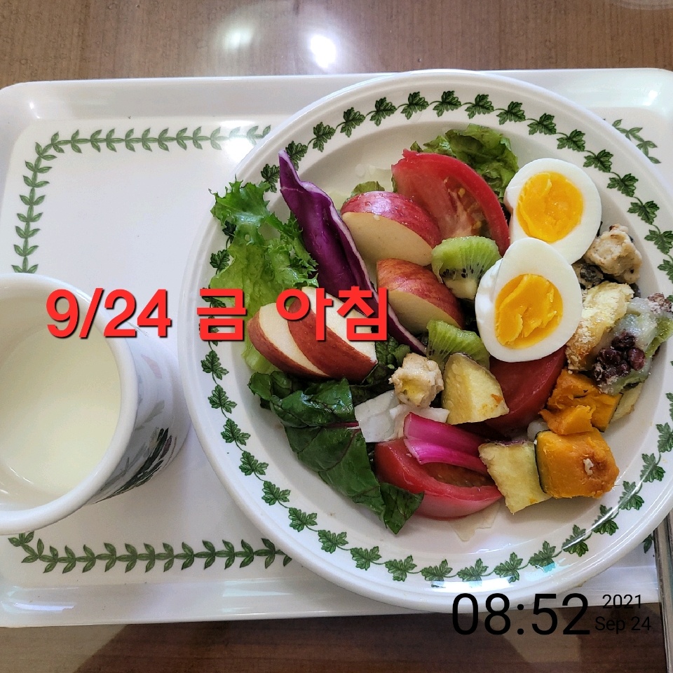 09월 24일( 아침식사 367kcal)