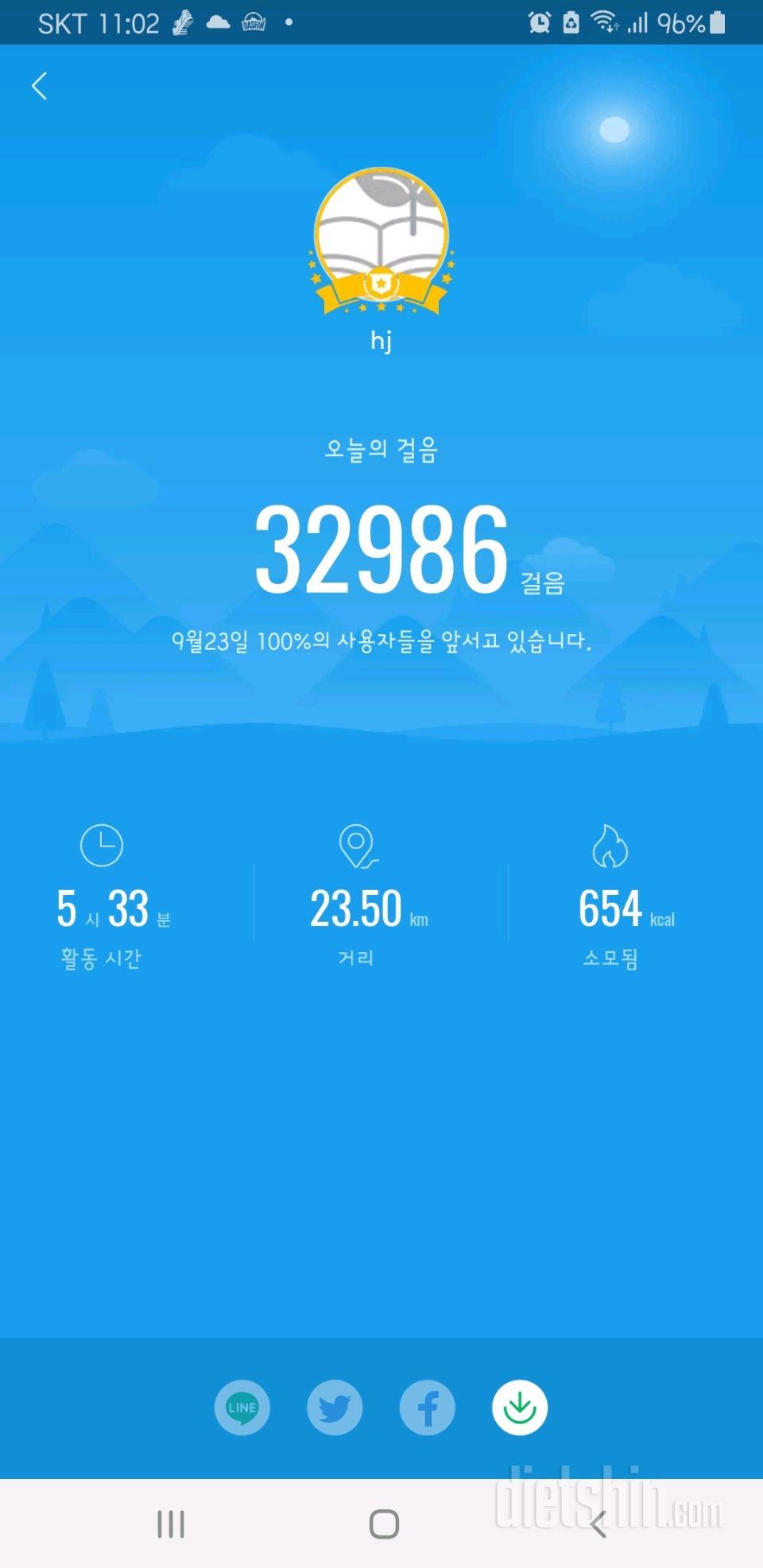 30일 만보 걷기 143일차 성공!