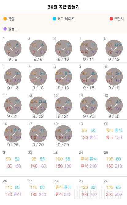 30일 복근 만들기 48일차 성공!