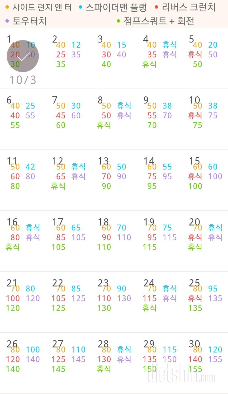 30일 전신운동  1일차 성공!