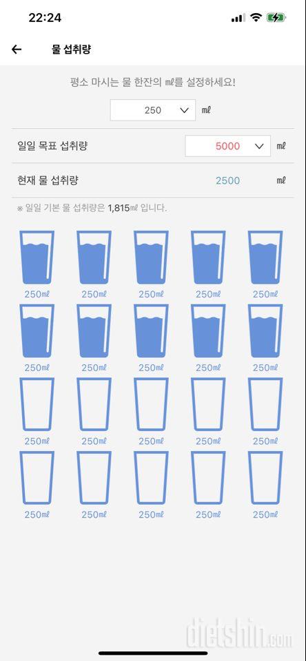 30일 하루 2L 물마시기 15일차 성공!