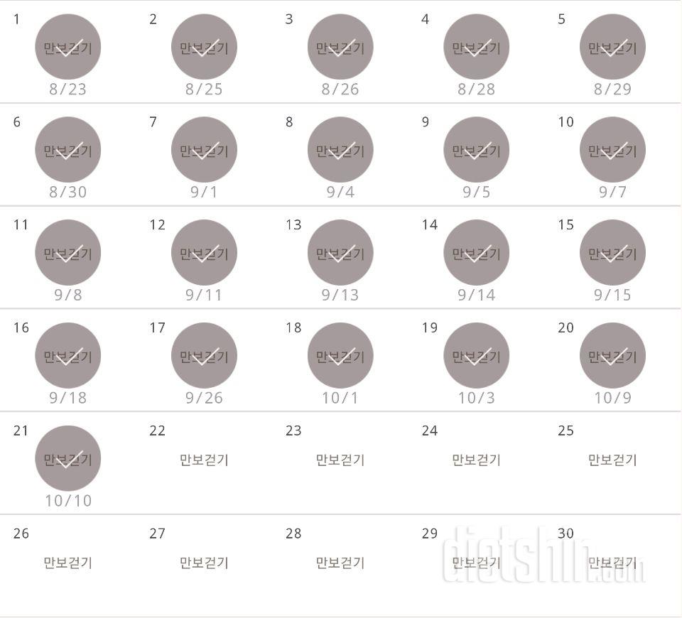 30일 만보 걷기 21일차 성공!