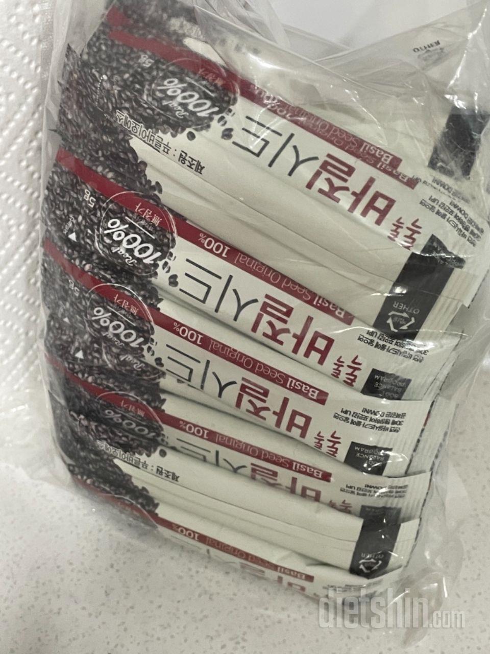 시간애매할때 바질시드 물에타서 먹고나