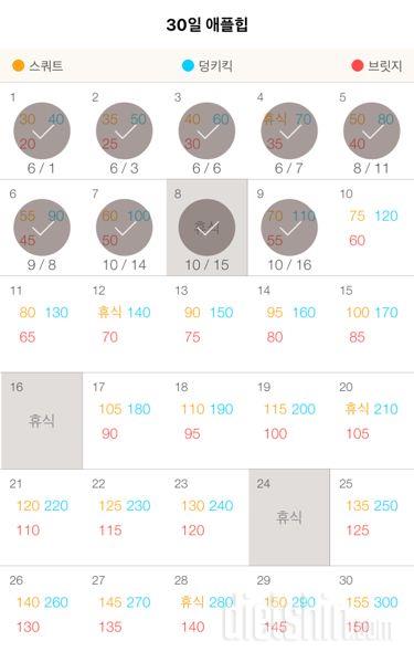 30일 애플힙 9일차 성공!