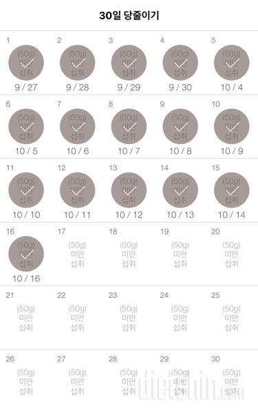 30일 당줄이기 16일차 성공!