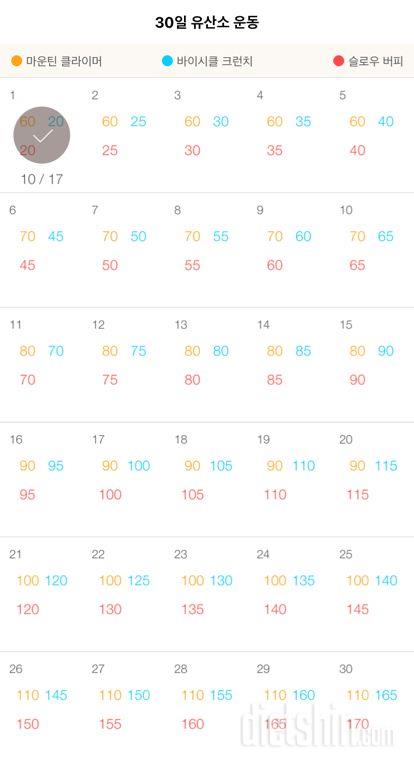 30일 유산소 운동 1일차 성공!