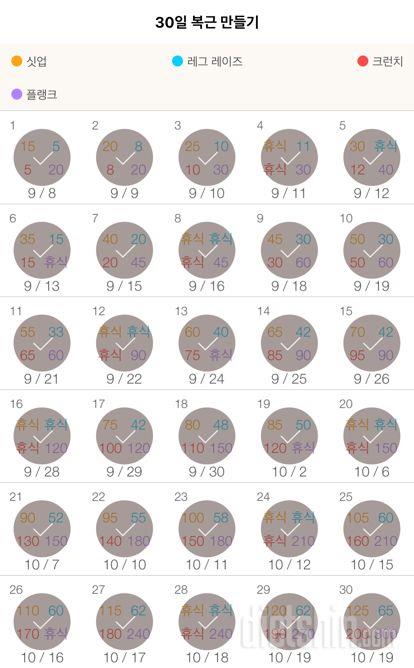 30일 복근 만들기 60일차 성공!