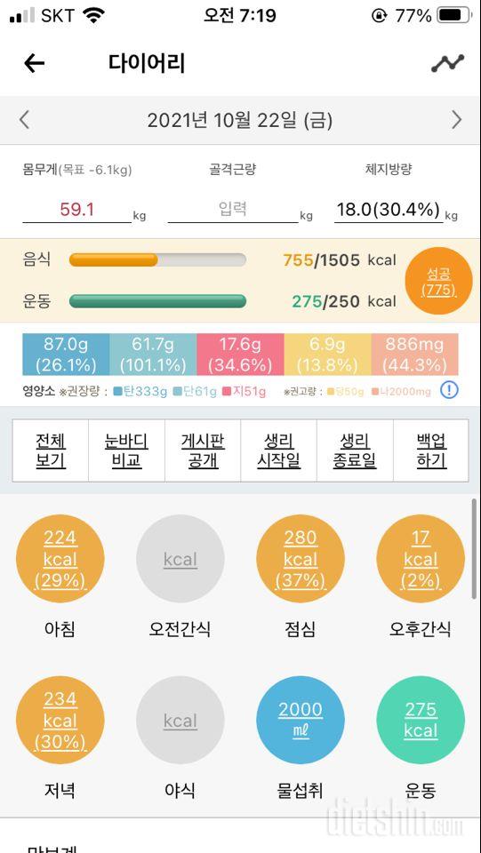 30일 하루 2L 물마시기 15일차 성공!