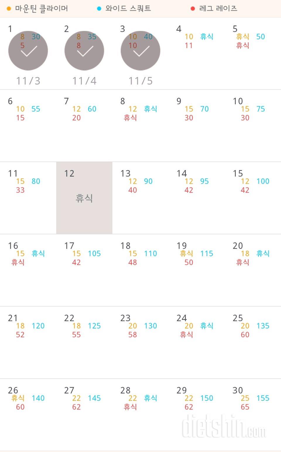 30일 체지방 줄이기 3일차 성공!