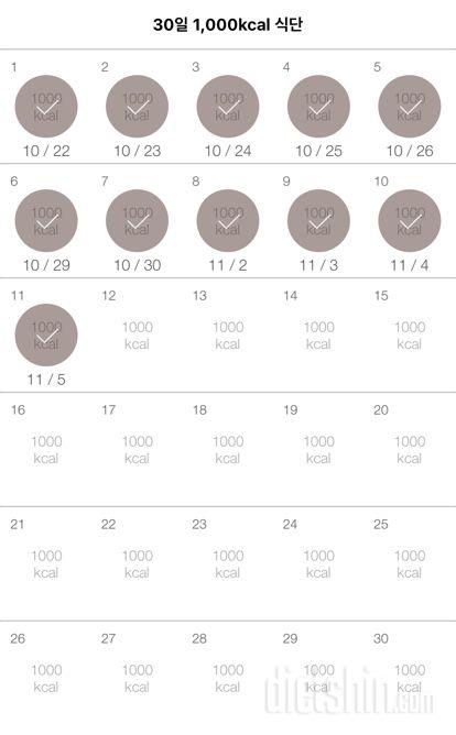 30일 1,000kcal 식단 131일차 성공!