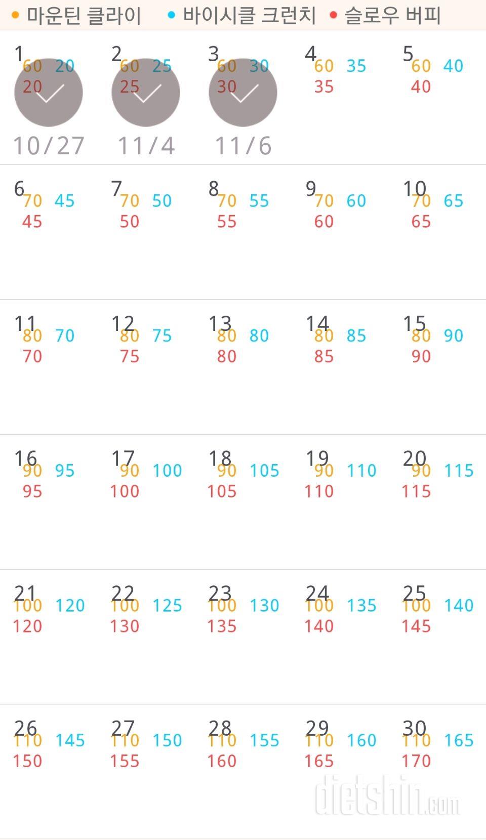 30일 유산소 운동 3일차 성공!