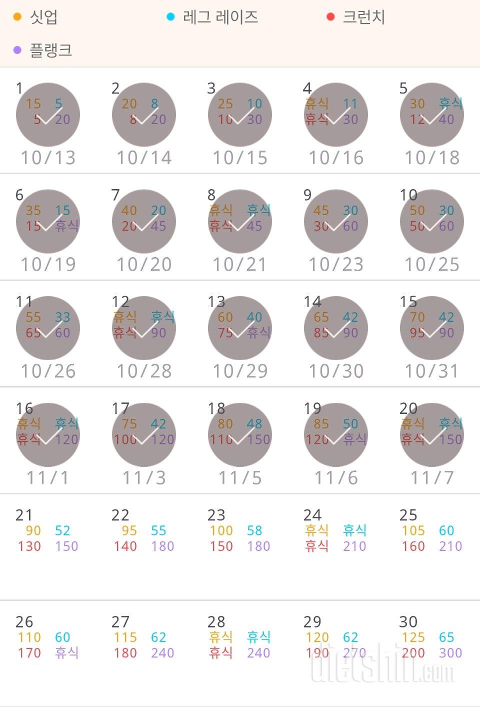 30일 복근 만들기 1220일차 성공!