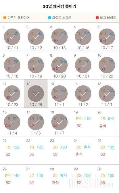 30일 체지방 줄이기 18일차 성공!