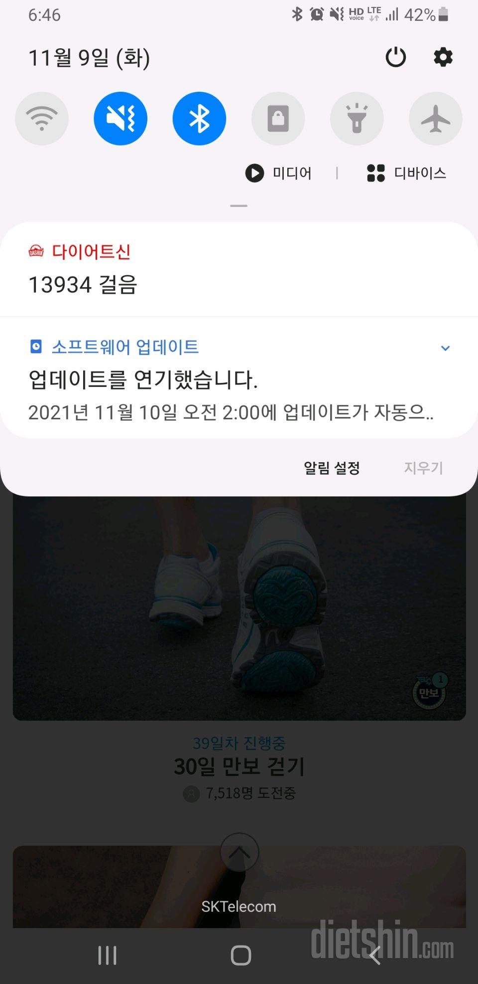 30일 만보 걷기 40일차 성공!