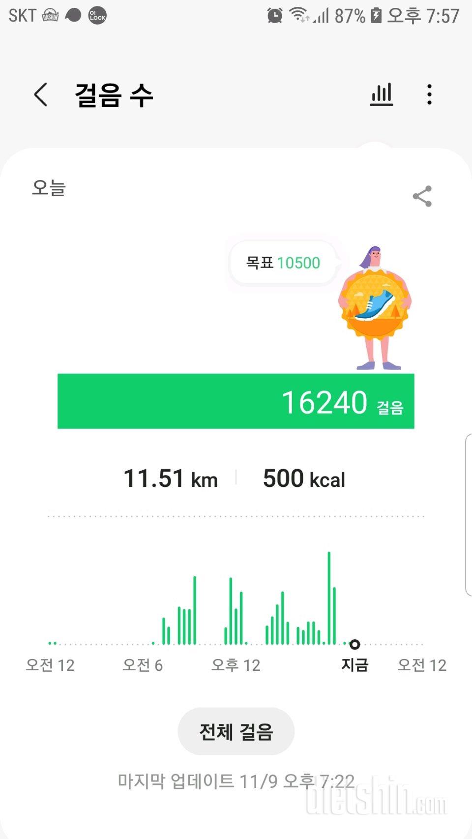 30일 만보 걷기 122일차 성공!