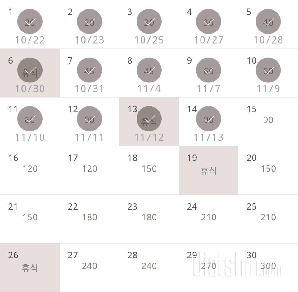 30일 플랭크 14일차 성공!