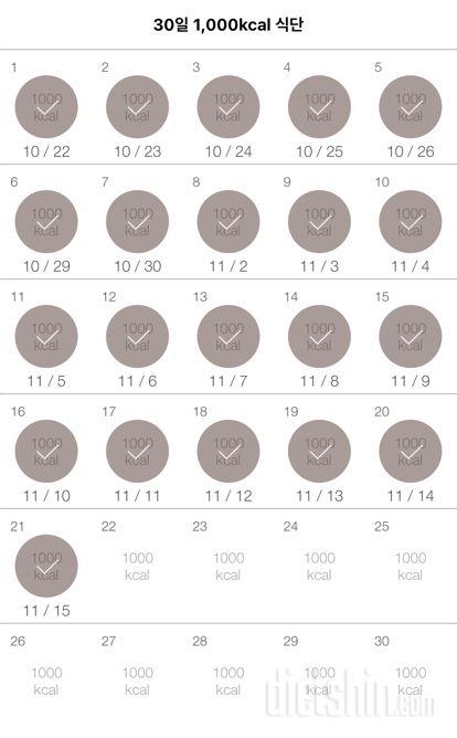 30일 1,000kcal 식단 141일차 성공!