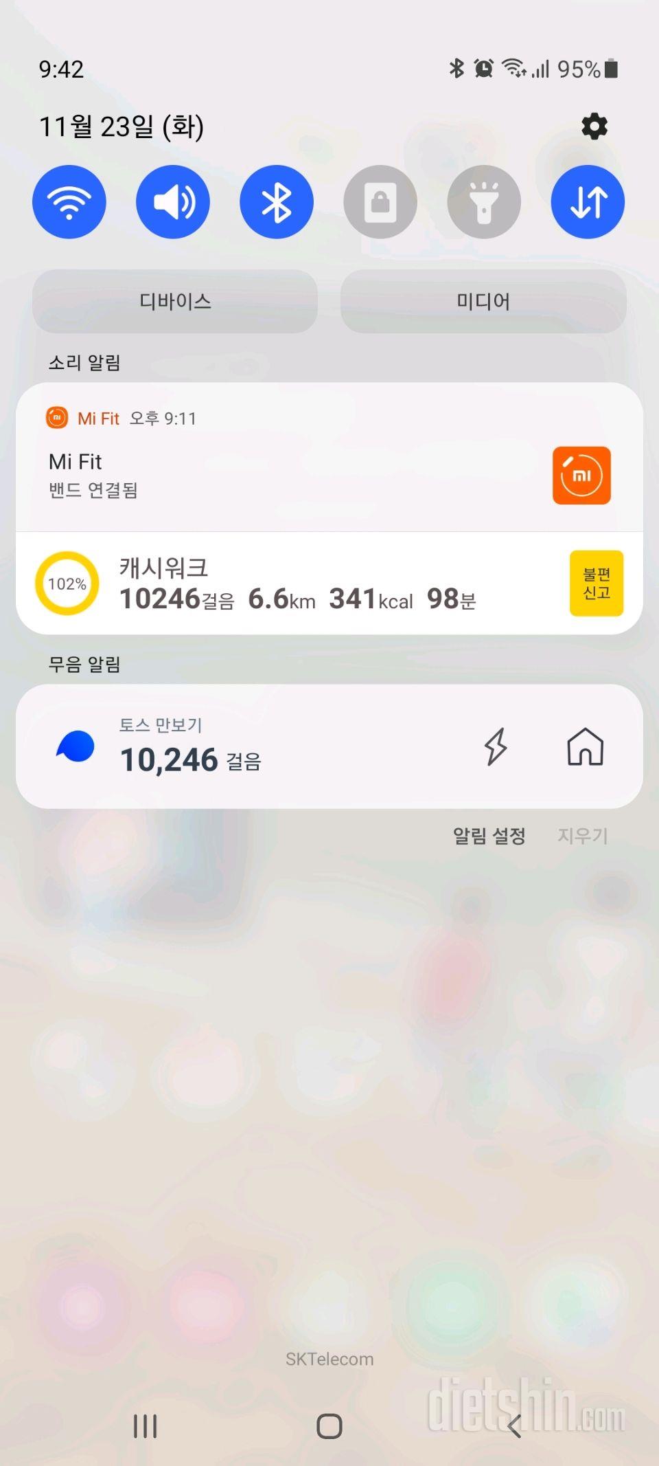 30일 만보 걷기 210일차 성공!