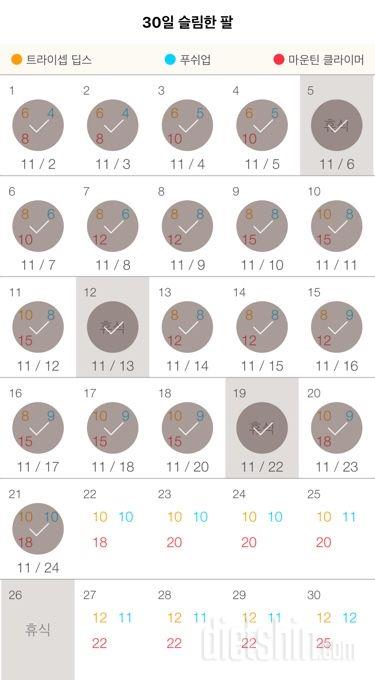 30일 슬림한 팔 141일차 성공!