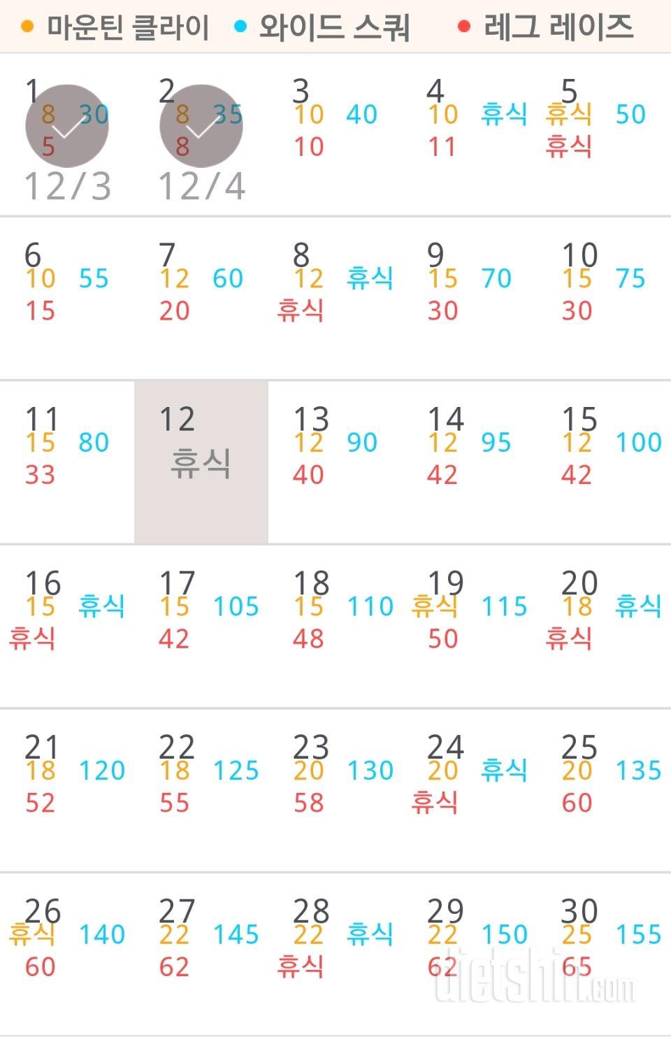 30일 체지방 줄이기 2일차 성공!