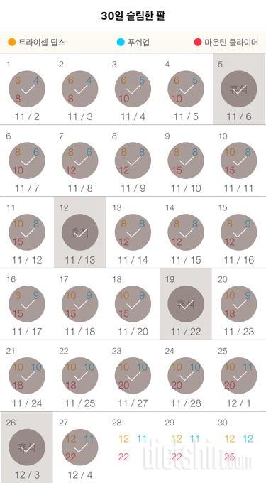 30일 슬림한 팔 147일차 성공!