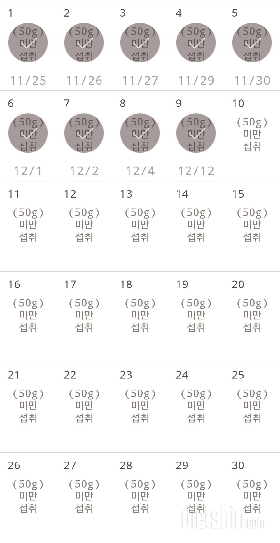 30일 당줄이기 9일차 성공!