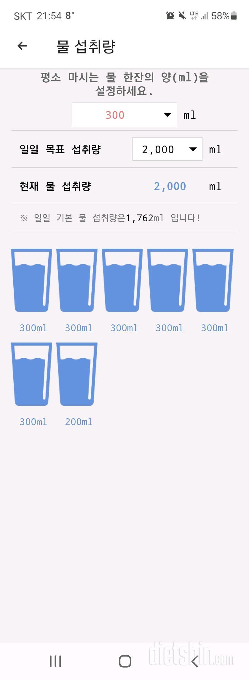 30일 하루 2L 물마시기 11일차 성공!