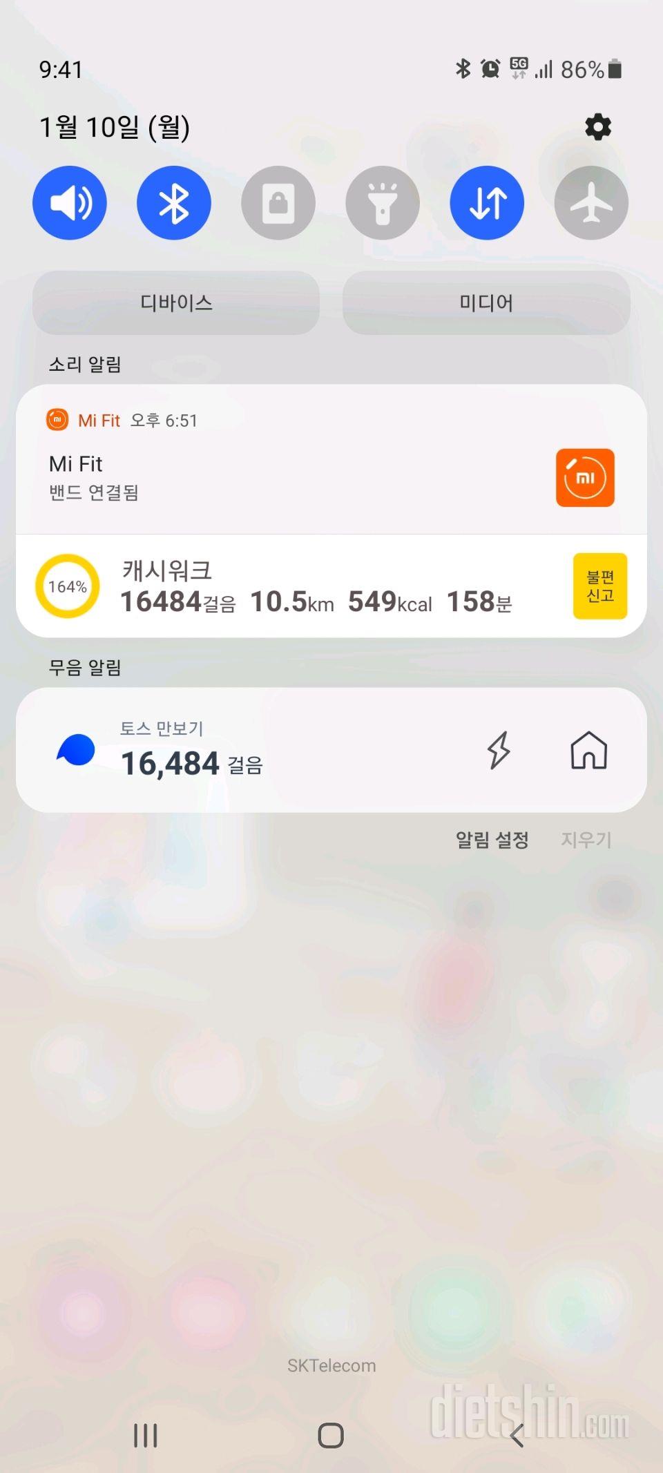 30일 만보 걷기 257일차 성공!