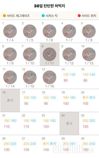 30일 탄탄한 허벅지 43일차 성공!