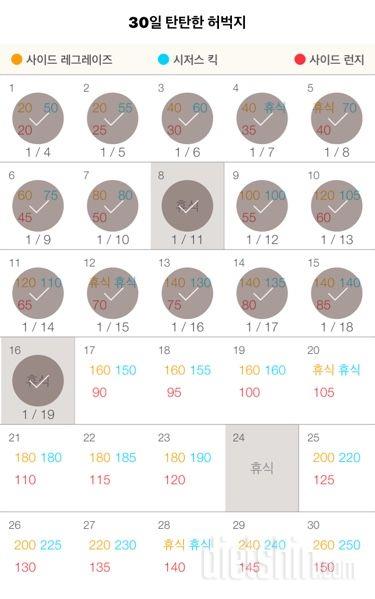 30일 탄탄한 허벅지 46일차 성공!