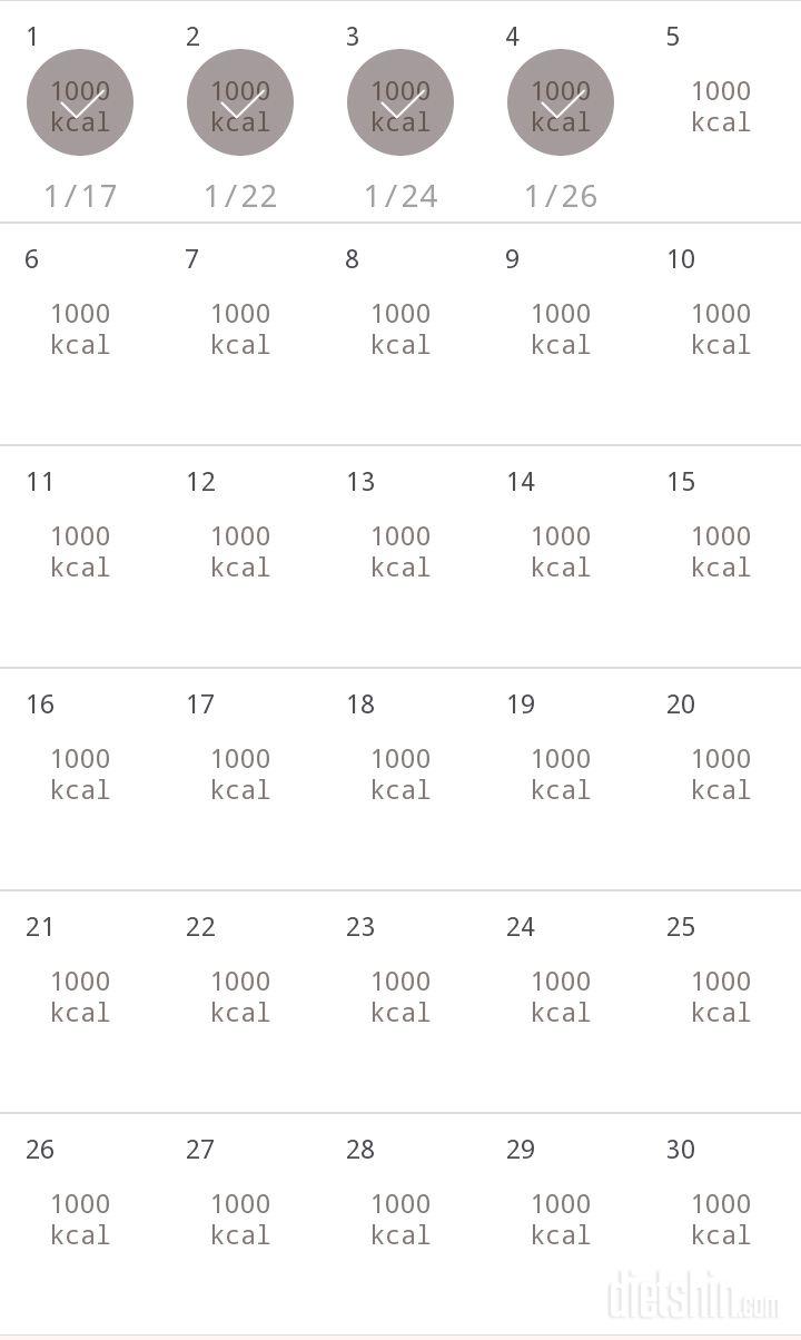 30일 1,000kcal 식단 94일차 성공!