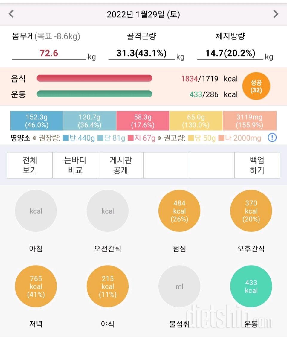 오늘의 식단 다이어트