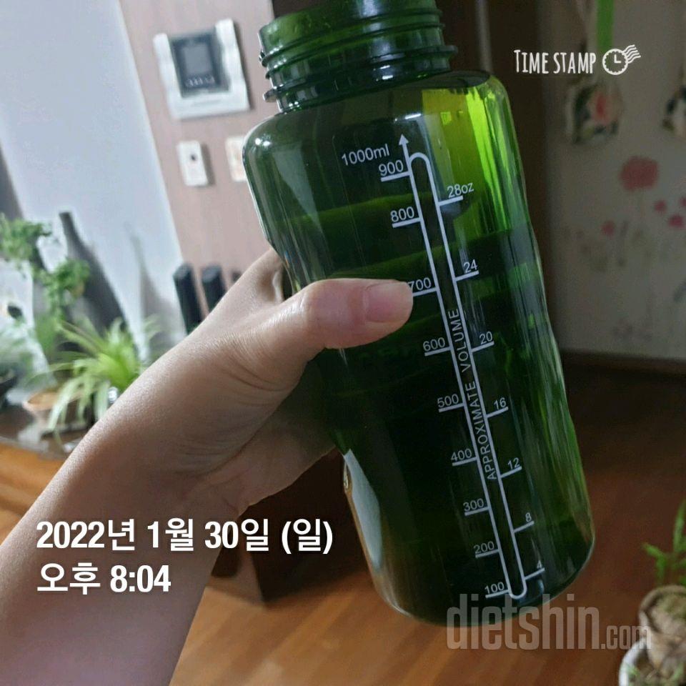 30일 하루 2L 물마시기 1일차 성공!