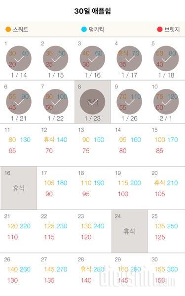 30일 애플힙 10일차 성공!