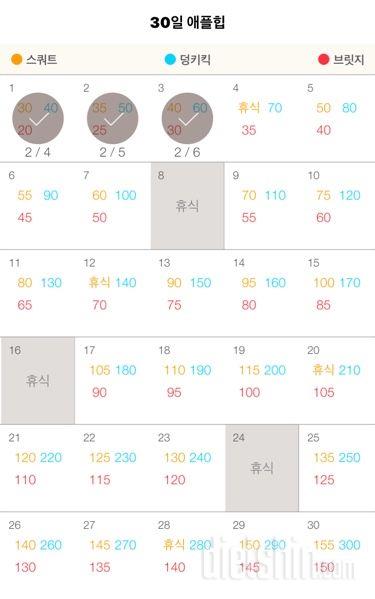 30일 애플힙 33일차 성공!