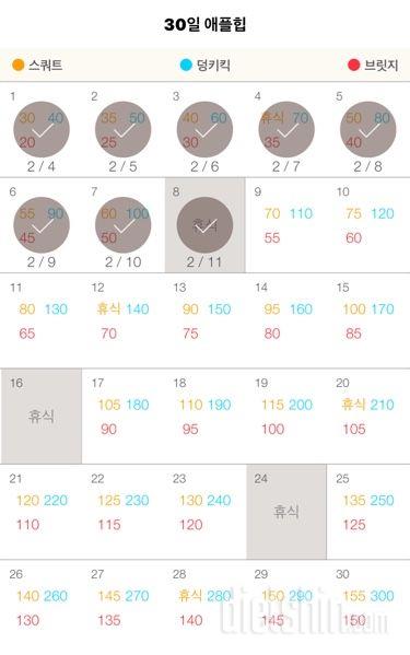 30일 애플힙 38일차 성공!