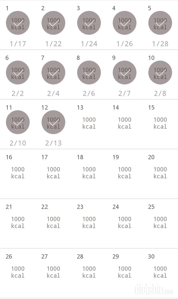 30일 1,000kcal 식단 102일차 성공!