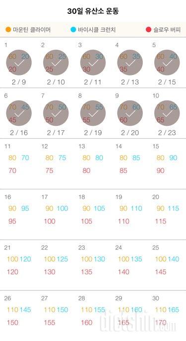 30일 유산소 운동 10일차 성공!