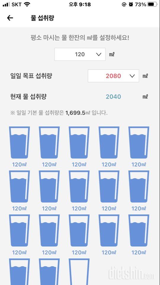 30일 하루 2L 물마시기 111일차 성공!