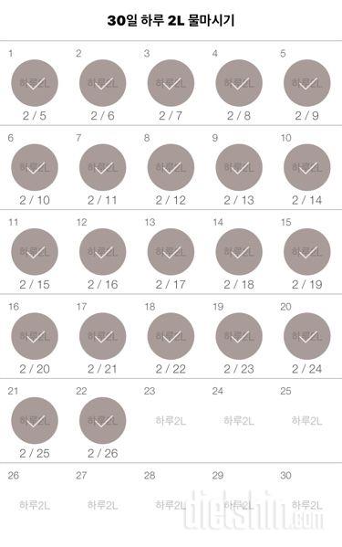 30일 하루 2L 물마시기 112일차 성공!