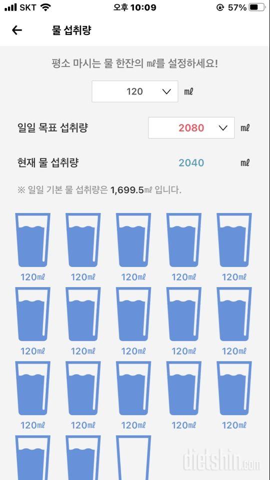 30일 하루 2L 물마시기 114일차 성공!