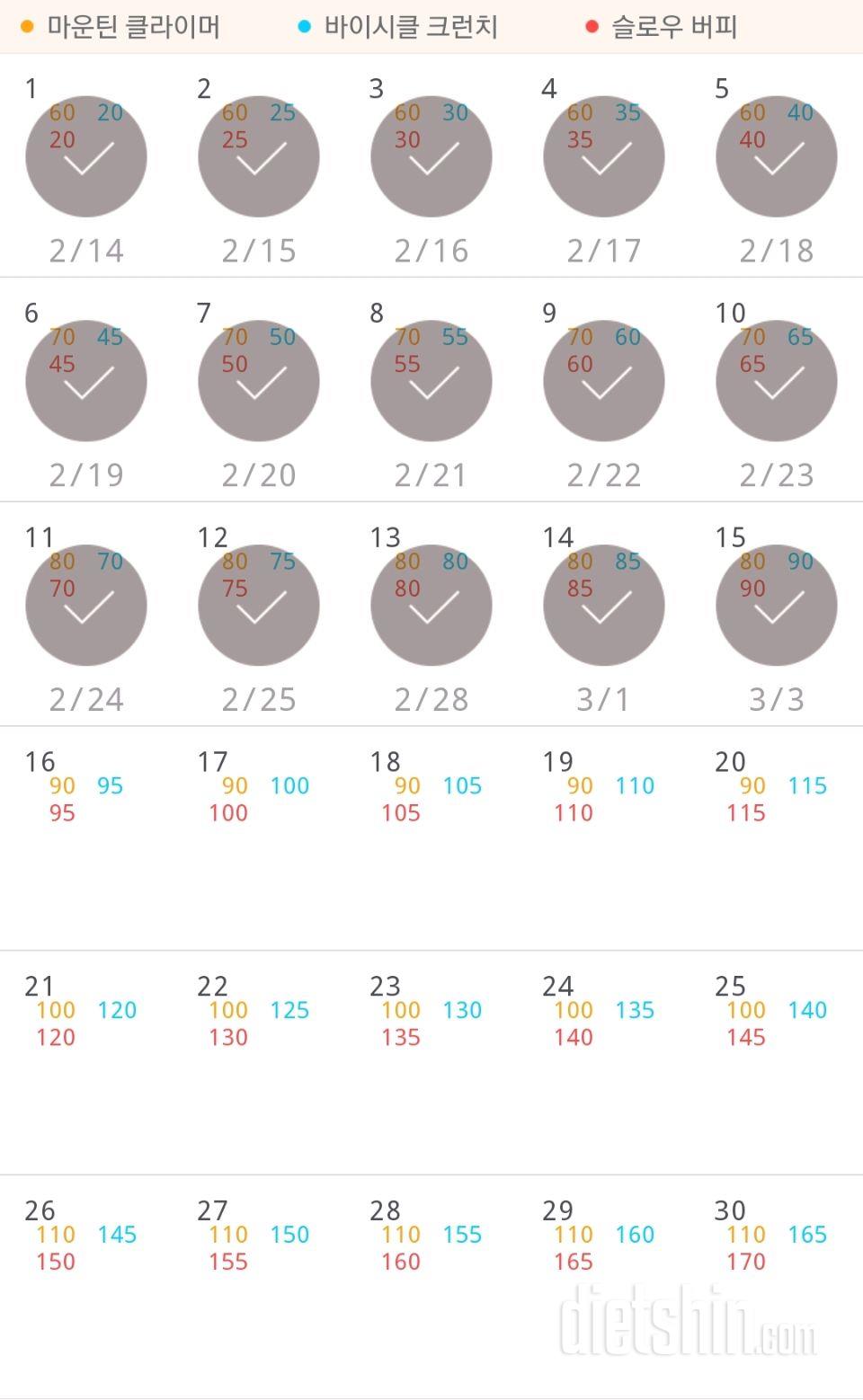 30일 유산소 운동 15일차 성공!