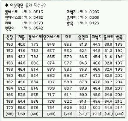 허벅지둘레가 왜이렇게...차이가 심할까요