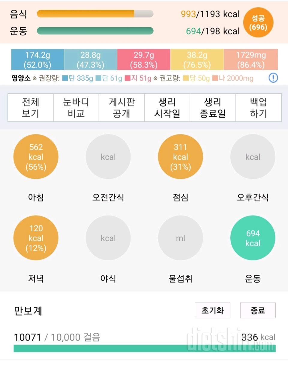 30일 1,000kcal 식단 4일차 성공!