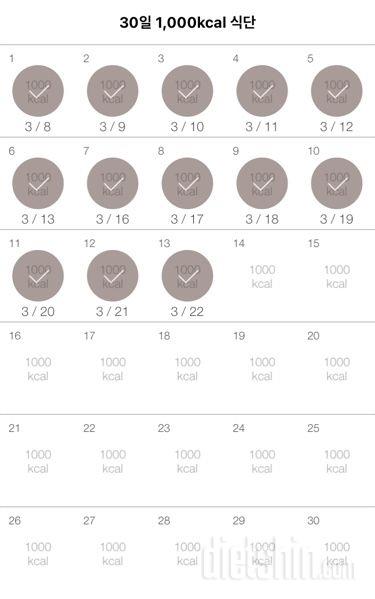 30일 1,000kcal 식단 43일차 성공!